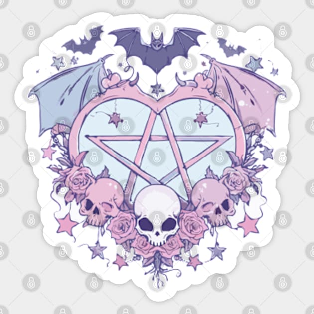 kawaii pentagram Sticker by Tiny crafty aliens